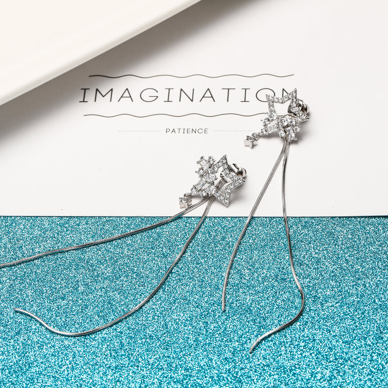 Silver Star Earrings: Delicate Design for Everyday Elegance. - Shop N Save