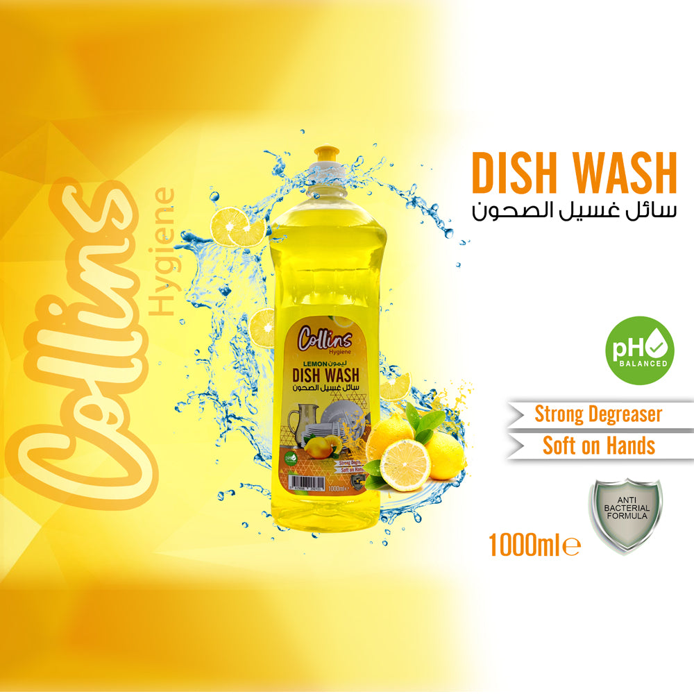 Collins Hygiene - Dishwash - Lemon + Pomegranate 1000ml - Promo Pack