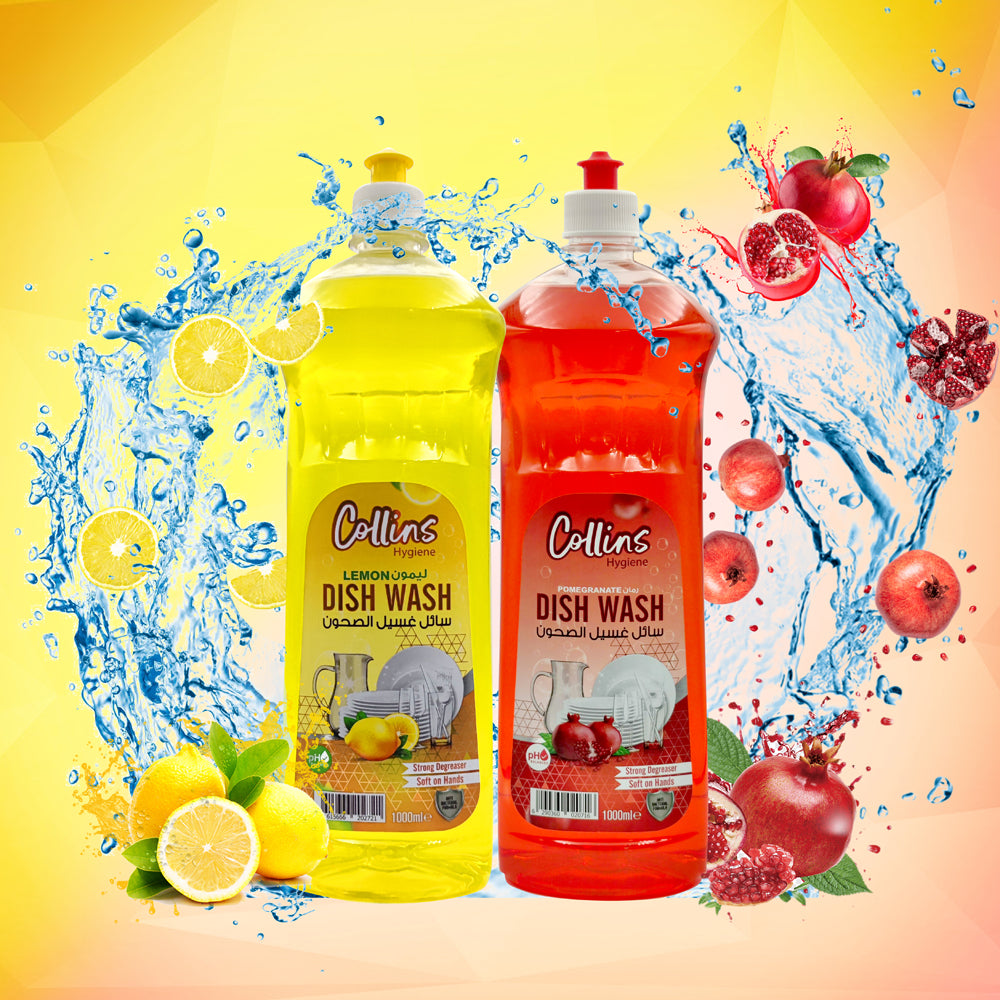Collins Hygiene - Dishwash - Lemon + Pomegranate 1000ml - Promo Pack