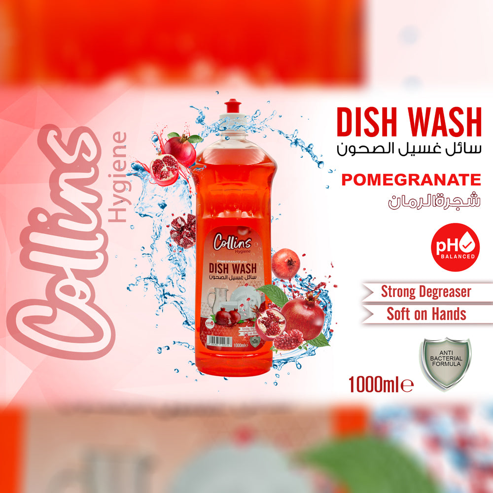 Collins Hygiene - Dishwash - Lemon + Pomegranate 1000ml - Promo Pack