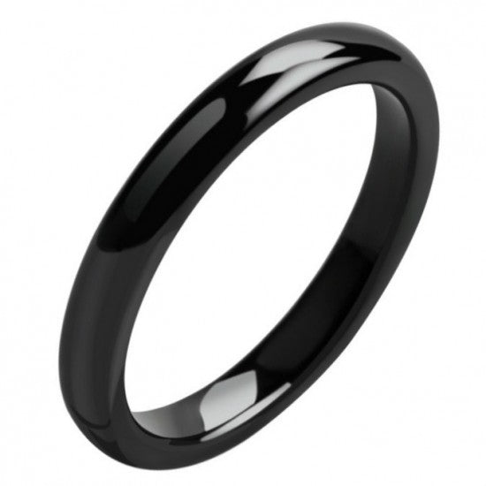 Ceramic Ring Smooth Cut Surface For Men Women Black