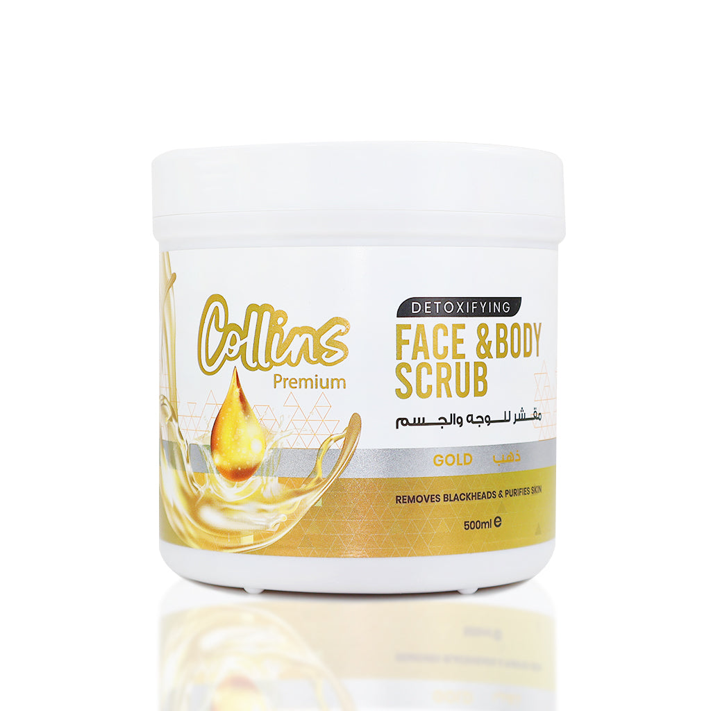 Collins Gold Scrub - 500ml, Gentle Exfoliation, Luminous Glow