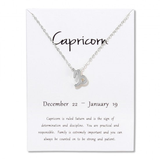 Constellations Necklace Pendant Capricorn Silver