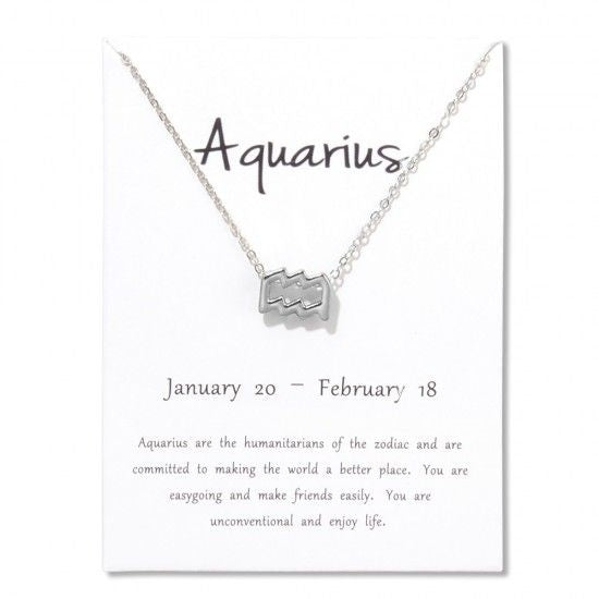 Constellations Necklace Pendant Aquarius Silver