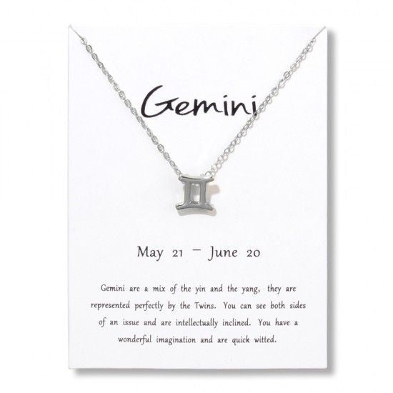 Constellations Necklace Pendant Gemini Silver