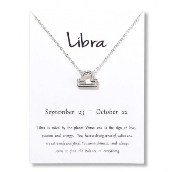 Constellations Necklace Pendant Libra Silver