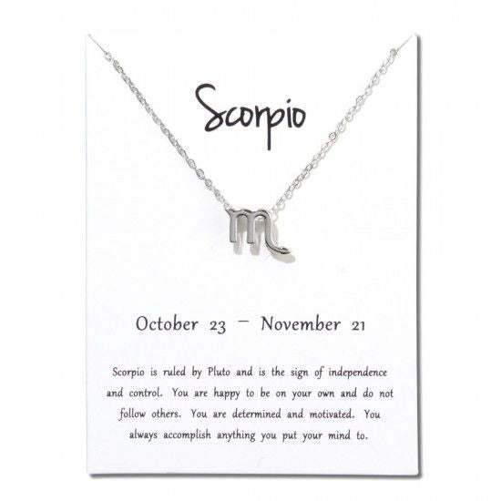 Constellations Necklace Pendant Scorpio Silver