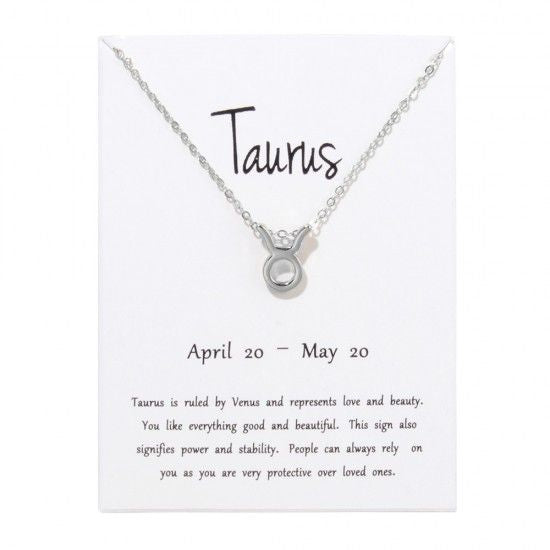 Constellations Necklace Pendant Taurus Silver
