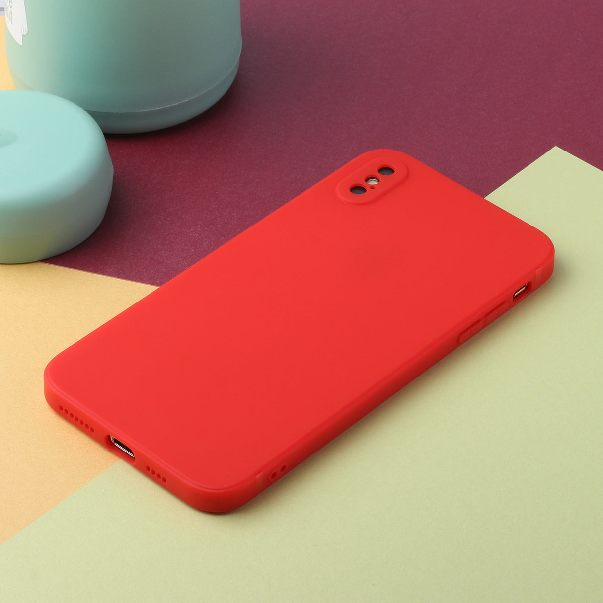 Luxury Silicon case for IPhone X/XS (Red)