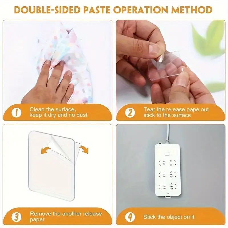 1 pcs 7cm Plastic Double Side Waterproof Sticky Anti-Slip Tapes for Home and Kitchen Multipurpose .