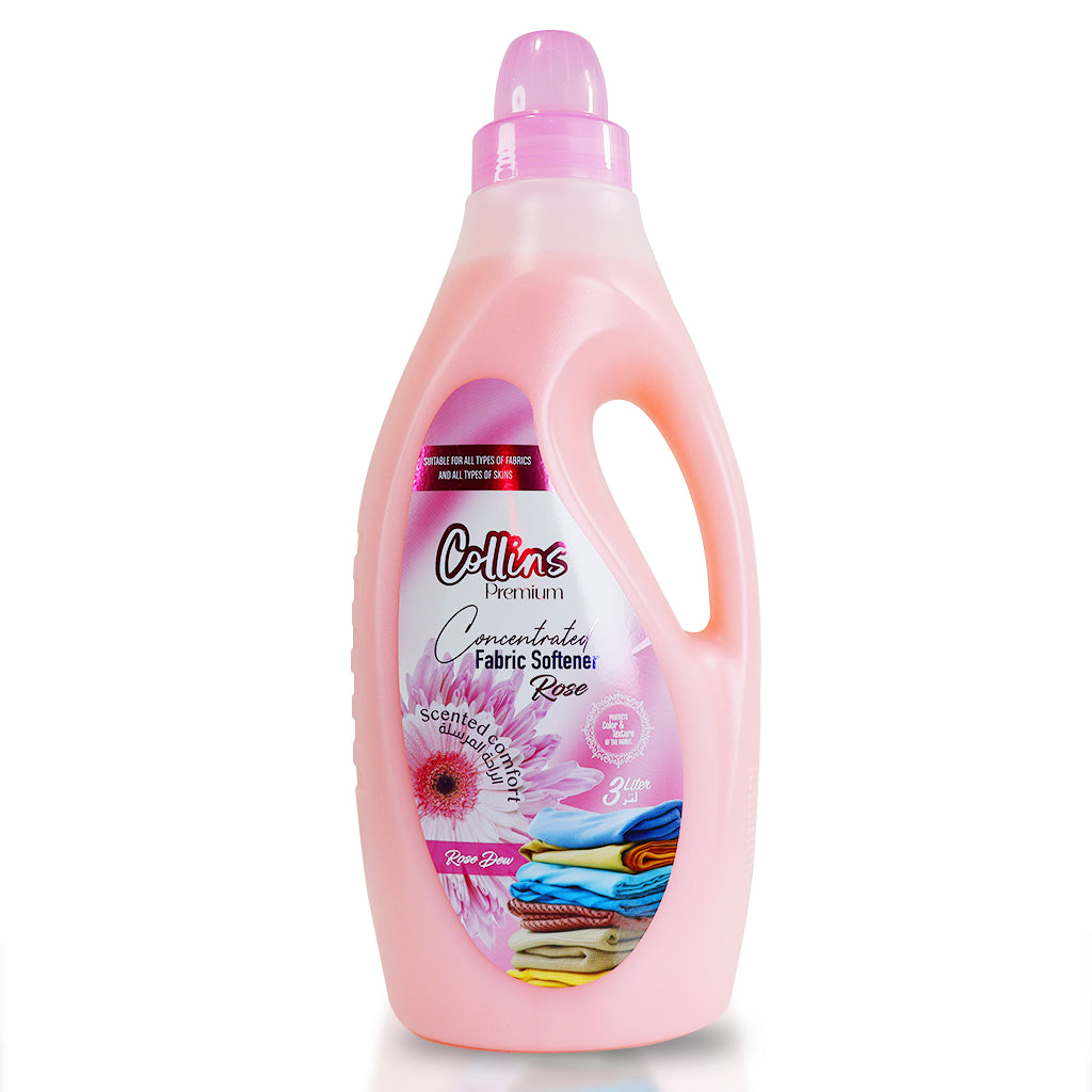 Collins Premium Concentrated Fabric Softener Rose 3L (Pink).