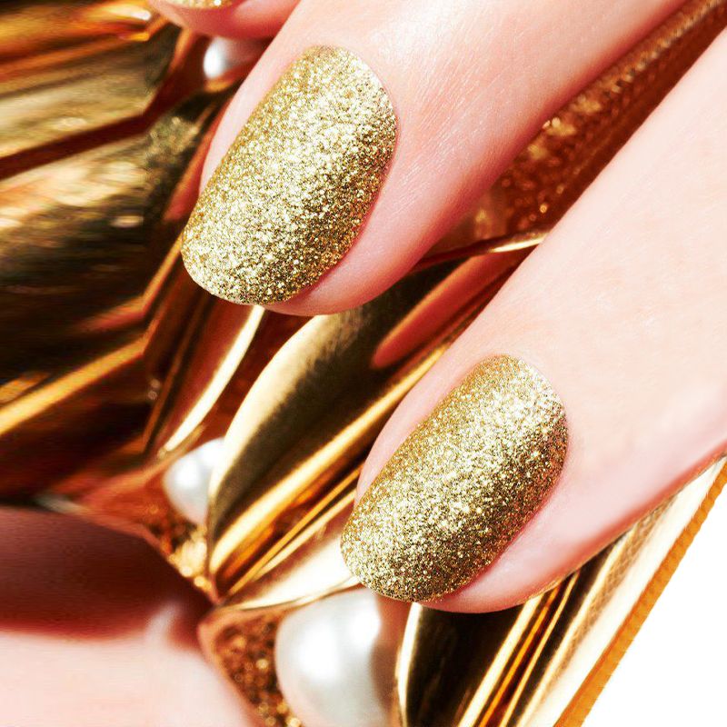 Make Beauty Nail Polish Gel Effect - Glitter Golden (059)