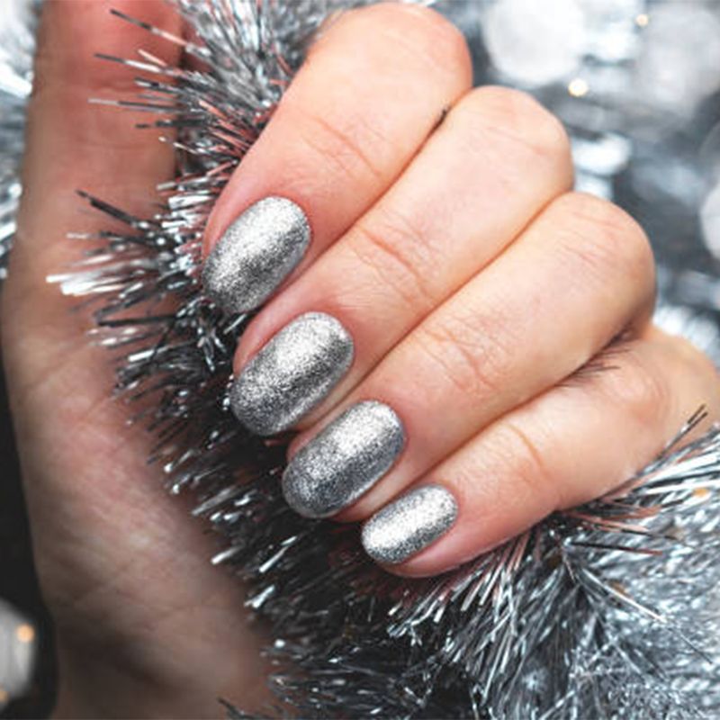 Make Beauty Nail Polish Gel Effect - Glitter Silver (035)