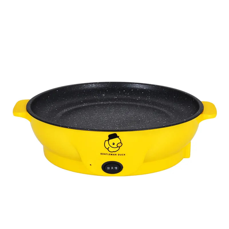 Cute Yellow Duck Electric Grill: Mini Non-Stick Frying Pan - Shop N Save