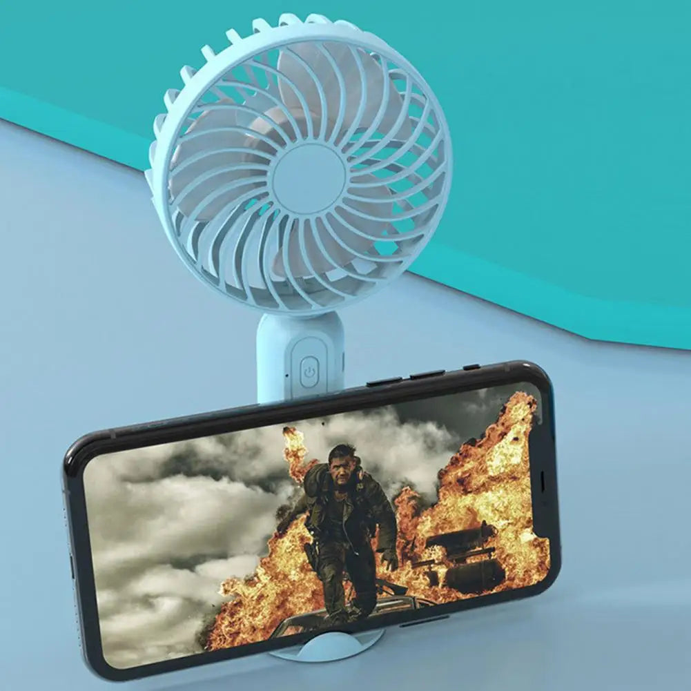 USB Rechargeable Handheld Fan: Adjustable, Portable, Desktop Air Cooler - Shop N Save
