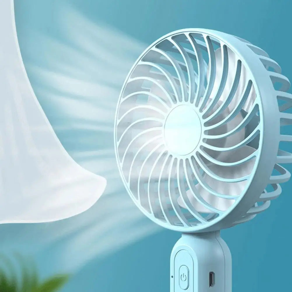 USB Rechargeable Handheld Fan: Adjustable, Portable, Desktop Air Cooler - Shop N Save