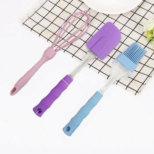 Heat Resistant Baking Silicone Rubber Cooking Set - Multi Color - Shop N Save