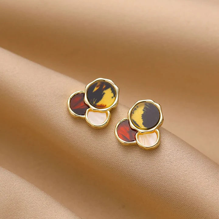 Simple Leopard Print Earrings - Golden - Shop N Save