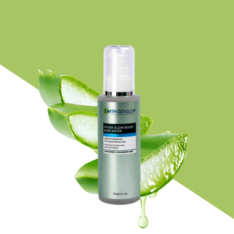 EARTH GO GLOW ALOE VERA & HYALURONIC ACID LIQUID FACE MOISTURIZER (100ml) - Shop N Save
