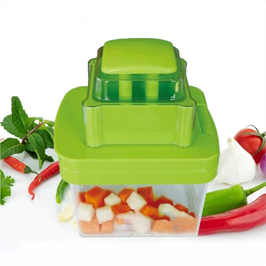 Multi Functional Hand Press Vegetable Chopper - Green - Shop N Save