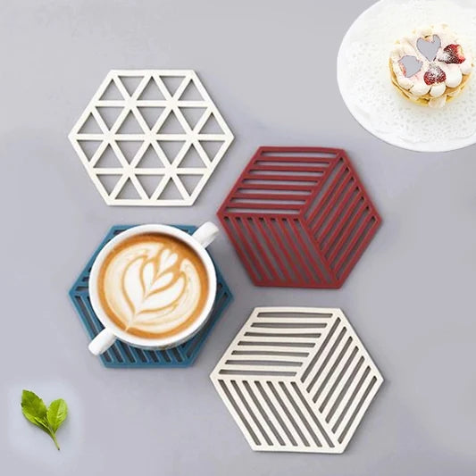 4 Pieces Anti Slip Heat Prevention Hot Bowl Cup Silicone Pad - Shop N Save