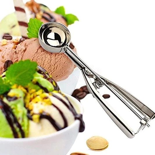 Stainless Steel Easy Release Trigger Ice Cream Scoop - Silver - Shop N Save