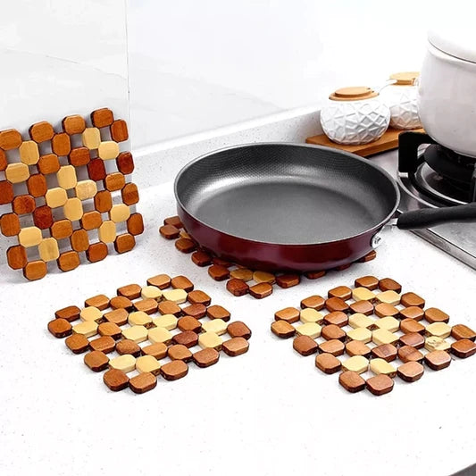 3 Pcs Heat Resistant Table Mat - Brown - Shop N Save