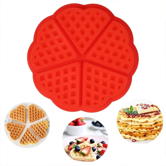 Heart Shaped Waffle Silicone Backing Mold - Red - Shop N Save