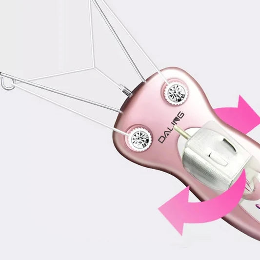 Ladies Facial Body Face Rechargeable Threading Hair Remover - LIGHT PINK - Shop N Save