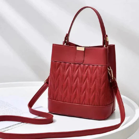 New Design Square Shoulder Bag For Women - Wine Red - Shop N Save