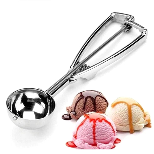 Stainless Steel Easy Release Trigger Ice Cream Scoop - Silver - Shop N Save