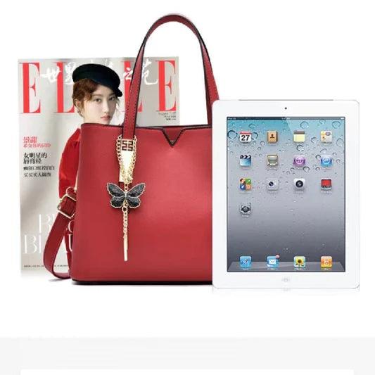 Large Capacity Solid Color Popular Handbag - Black - Shop N Save