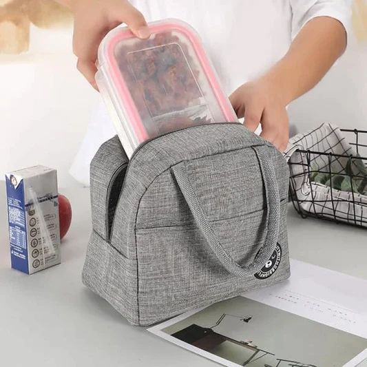 Insulated Lunch Bag: Easy Carry, Aluminum Foil, Double Handle, Zipper Closure - Shop N Save