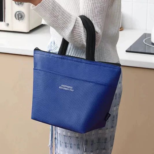 Insulated Oxford Lunch Bag: Double Handle, Lightweight, Letters Print - Shop N Save