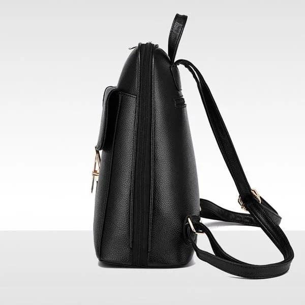 Luxury PU Leather Backpack: Stylish, Large Capacity, Travel-Friendly Chic - Shop N Save