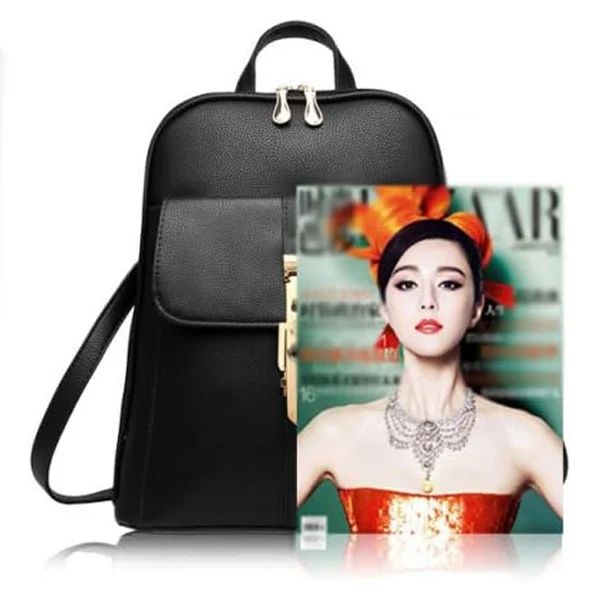 Luxury PU Leather Backpack: Stylish, Large Capacity, Travel-Friendly Chic - Shop N Save