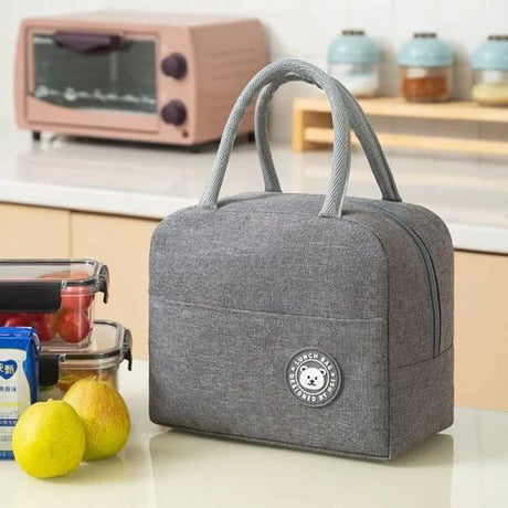 Insulated Lunch Bag: Easy Carry, Aluminum Foil, Double Handle, Zipper Closure - Shop N Save