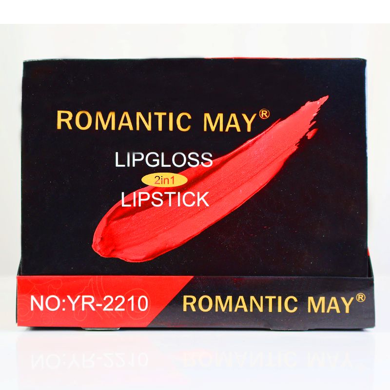 Romantic May Lip Gloss 2 In 1 Lipstick - Raspberry Pink (1)