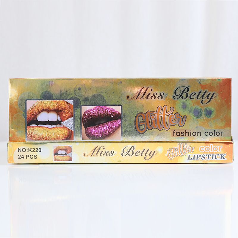 Miss Betty Glitter Lipstick - Glitter Baby Pink (04)