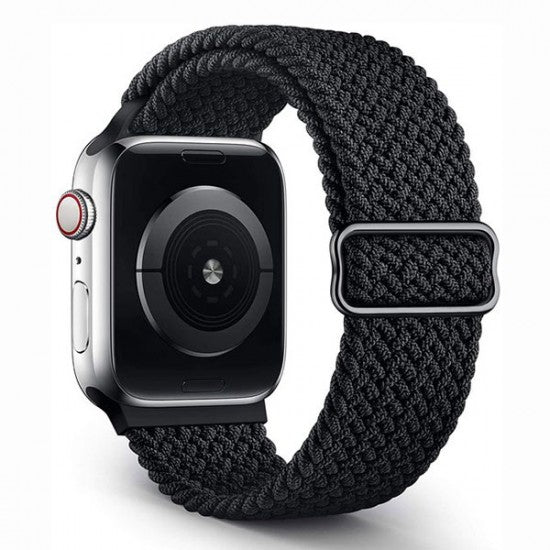 Nylon Loop Strap For Apple Smartwatch Belt Black