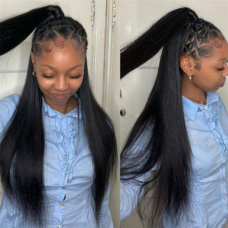 European & American Yaki Ponytail: New Long Straight Hair