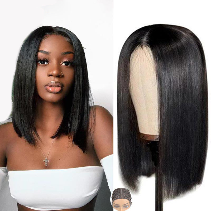 Cross-Border Export: African Black Straight Bob Wig Wholesale