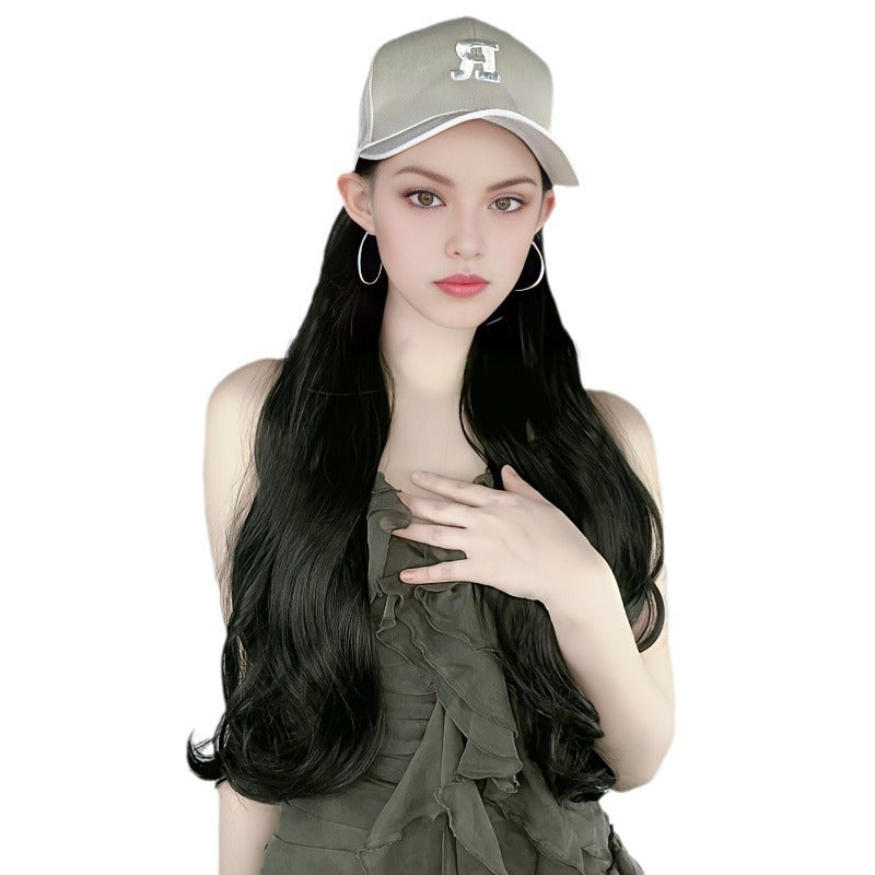 Chic Long Hair Wave Hat Wig