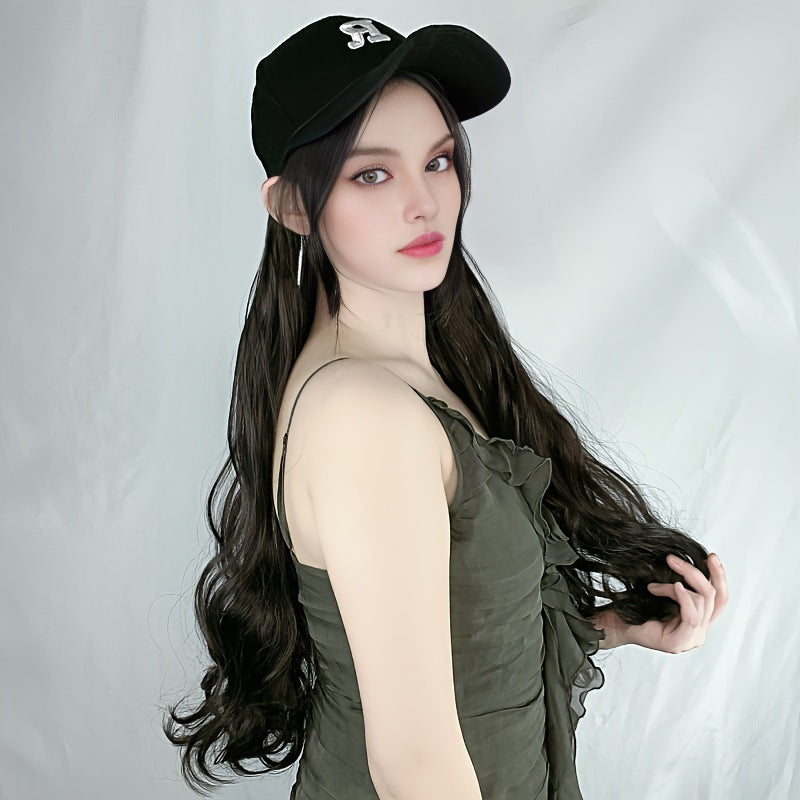 Chic Long Hair Wave Hat Wig