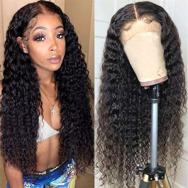 European & American Beauty Wig: Black Long Curly Hair Afro