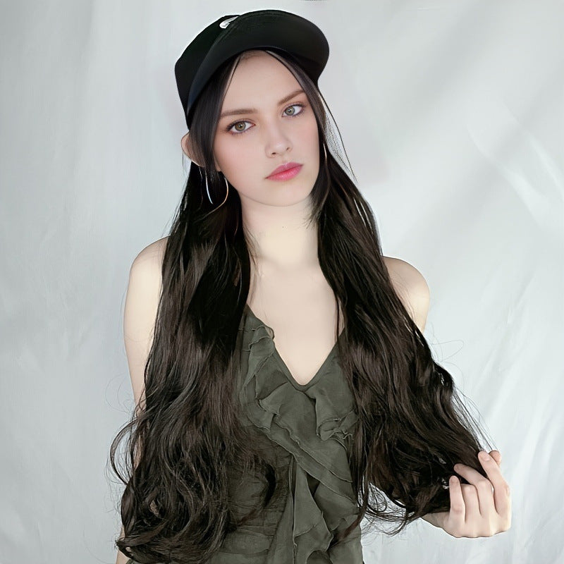 Chic Long Hair Wave Hat Wig