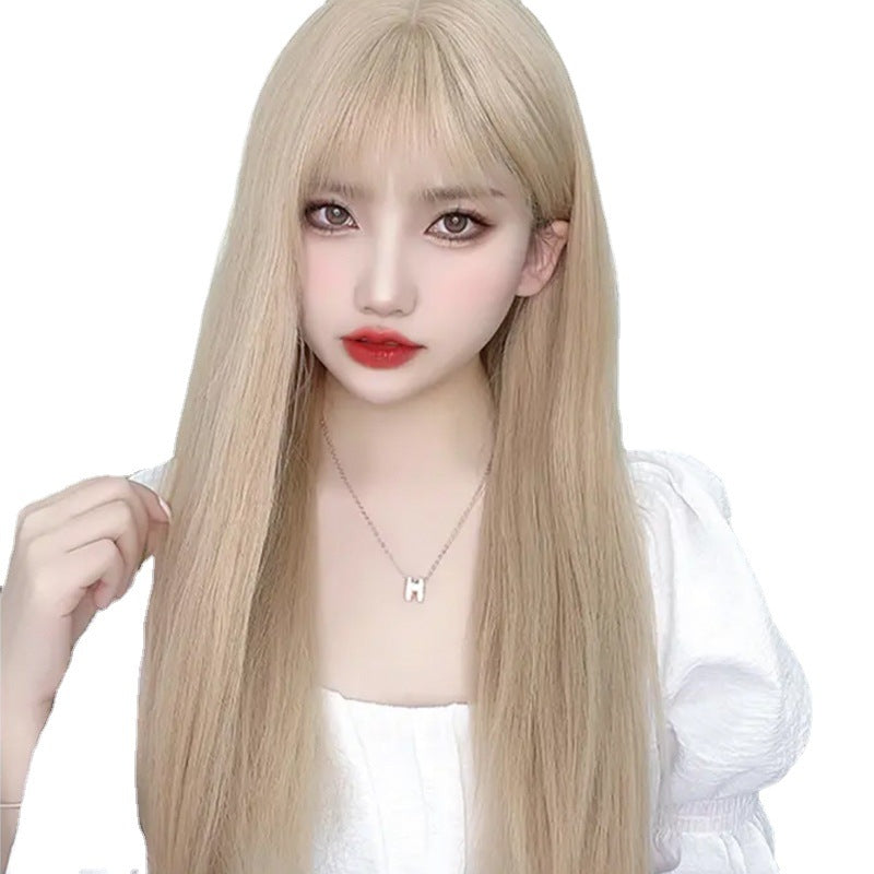 Platinum Long Hair Wig - Air Bangs