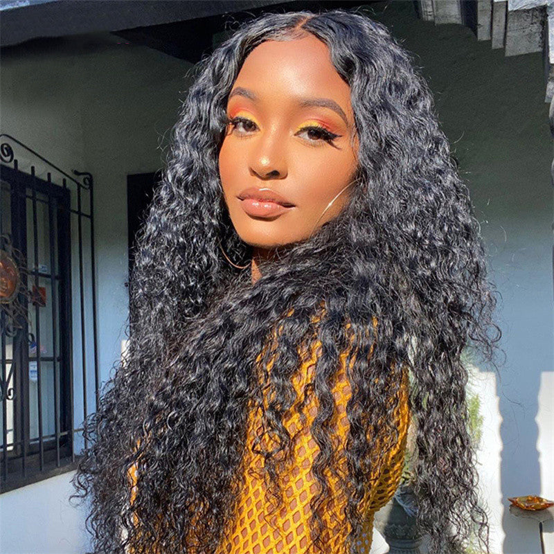 European & American Beauty Wig: Black Long Curly Hair Afro