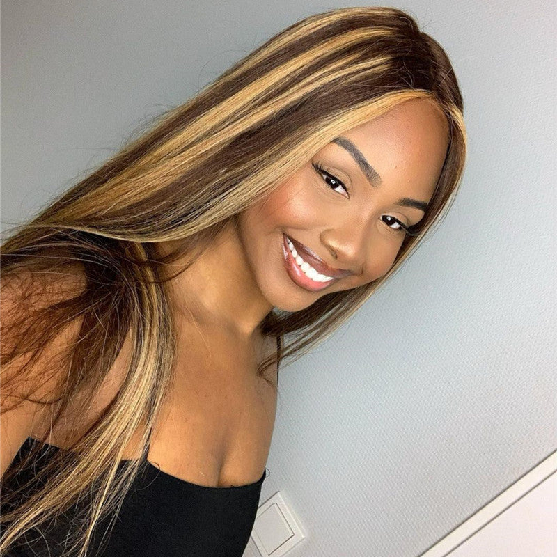 Wig: European & American Fashion, Chemical Fiber, Gradient Color