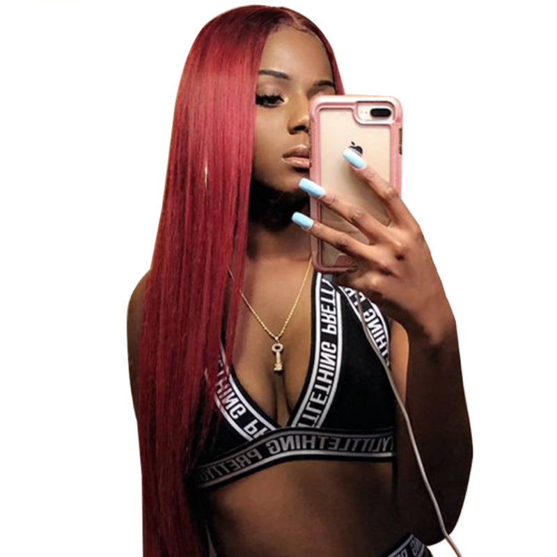 Long Straight Hair Wigs: European & American Cross-Border